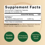 Glutathione Supplement 2,000mg Per Serving, 240 Veggie Capsules - Image 2