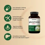 Glutathione Supplement 2,000mg Per Serving, 240 Veggie Capsules - Image 3