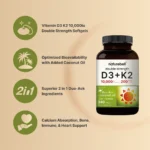 Vitamin D3 K2 (10,000 IU Vitamin D + 200mcg Vitamin K MK-7) 240 Softgels - Image 2