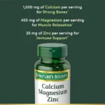 Nature’s Bounty Calcium Magnesium Zinc with Vitamin D3 – Bone & Immune Support (100 Capsules) - Image 2