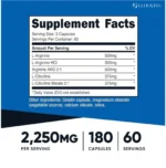 Nutricost Nitric Oxide Booster 2250mg – Energy, Endurance & Muscle Pump Support (180 Capsules) - Image 3