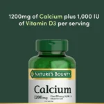 Nature’s Bounty Calcium 1200mg Plus Vitamin D3 (25 mcg / 1000 IU) – 120 Softgels - Image 2