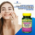 Spring Valley Biotin 10,000 mcg – 60 Tablets - Image 2