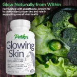 Parker Naturals Glowing Skin Supplement Biotin Glutathione Hyaluronic Acid DHA/EPA Omega 3 Fish Oil, CoQ10, Vitamin C, All Natural Skin Care Supplement 60 Capsule - Image 2