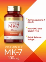 Carlyle Vitamin K2 MK7 100 mcg 150 Softgels - Image 3