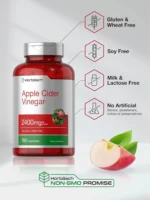 Horbäach Apple Cider Vinegar Capsules – 2400mg | 150 Count - Image 3