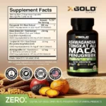 X Gold Health Ashwagandha Tongkat Ali Maca Fenugreek - 120 Capsules | Men's Vitality & Performance - Image 2