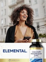 Carlyle Calcium Magnesium Zinc Vitamin D3 with Boron 300 Vegetarian Caplets - Image 5