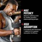 Force Factor L-Arginine Nitric Oxide Supplement with BioPerine to Help Build Muscle and Support Stronger Blood Flow, Circulation, Nutrient Delivery, and Pumps, L-Arginine 3000mg, 3g, 150 Capsules - Image 3