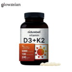 NatureBell Vitamin D3 (5,000 IU) + K2 (100 mcg) – 240 Softgels