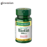 Nature's Bounty Biotin 5000mcg 60 Capsules Supports Healthy Hair Skin Nails