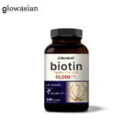 Biotin 10000mcg + Hyaluronic Acid 25mg | 360 Coconut Oil Softgels