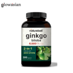 Naturebell Ginkgo Biloba 6,000mg with Panax Ginseng 500mg Per Serving | 300 Capsules