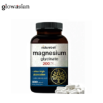 Naturebell Pure Magnesium Glycinate for Sleep, 200mg with Valerian Root, 300 Capsules