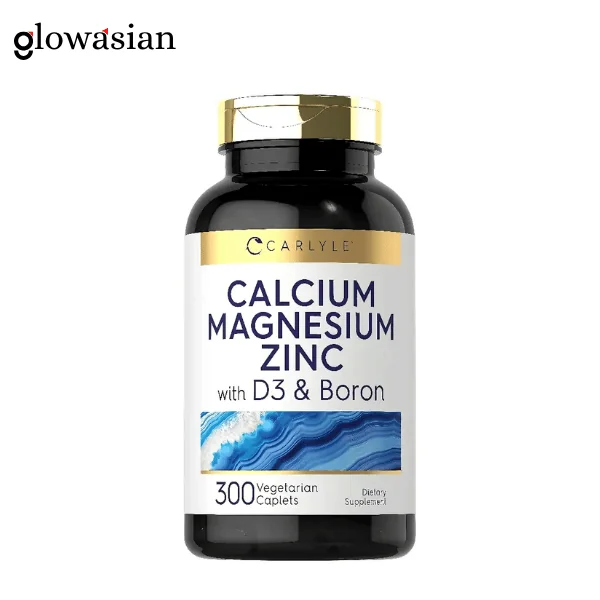 Carlyle Calcium Magnesium Zinc Vitamin D3 with Boron 300 Vegetarian Caplets - Image 1
