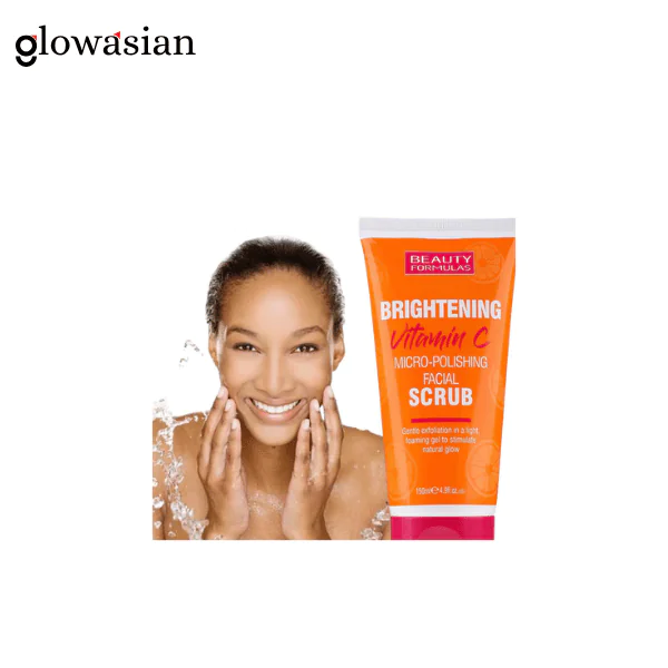 Beauty Formulas Brightening Vitamin C Facial Scrub – Micro-Polishing Glow Booster (150ml) - Image 2