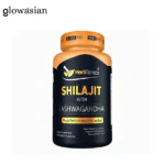 Herbtonics Shilajit for Men & Women with Ashwagandha, Korean Red Ginseng, Rhodiola Rosea, Ginkgo Biloba, Tongkat | 60 Vegan Capsules