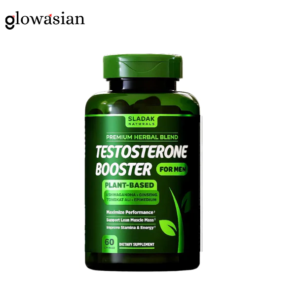 SLADAK NATURALS Testosterone Booster Supplement for Men - Male Enhancing Test Boost-60 Capsules - Image 1