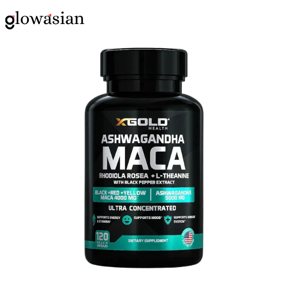 Untitled design - 2026-06-15T201227.137 X Gold Health Ashwagandha Maca 120 Capsules, USA - Image 1