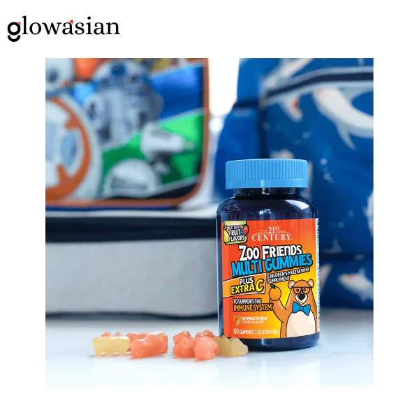 21st Century Zoo Friends Multi Gummies Plus Extra C - 60 Gummies | Kids Multivitamin with Immune Support - Image 3
