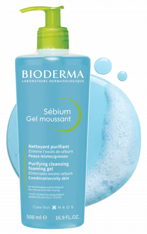 Bioderma Sébium Gel Moussant Purifying Foaming Cleanser (500ml) - Image 2